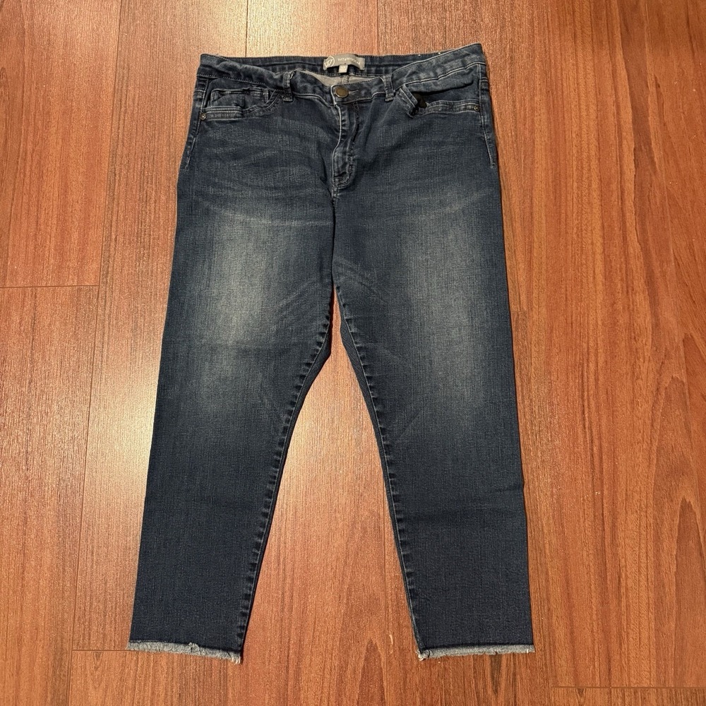 Wit Wisdom Jeans Womens 16 Straight Leg Dark Wash Blue